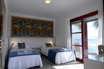 Sea view room twin beds